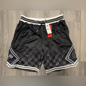 Men's Athletic Shorts with Checkered Design
